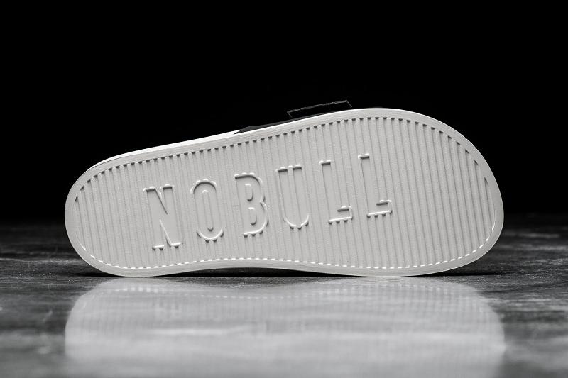 Women's Nobull Ivory Adjustable Slide Slides Black | SG A2783H